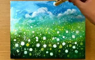 (ویدئو) آموزش نقاشی: به همین سادگی یه دشت سرسبز زیبا بکش