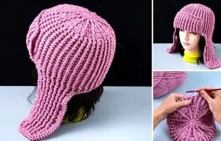(ویدئو) آموزش بافتنی: برای خودت کلاه زمستانی روی گوشی بباف