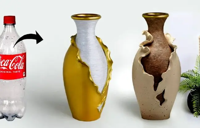 (ویدئو) با بطری ساده نوشابه میتونی یه گلدان چند بعدی متفاوت بسازی