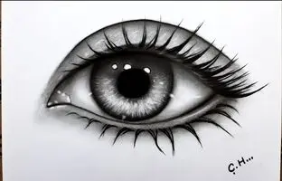 (ویدئو) آموزش طراحی حرفه‌ای چشم با مداد و ماژیک