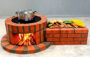 (ویدئو) با این روش ساده در تراس خانه خود یک اجاق هیزمی دوکاره بسازید