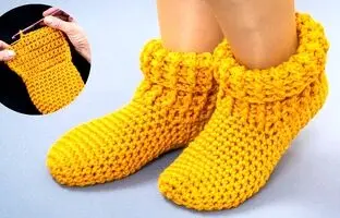 (ویدئو) آموزش بافت جوراب زمستانی ضخیم برای تازه کارها