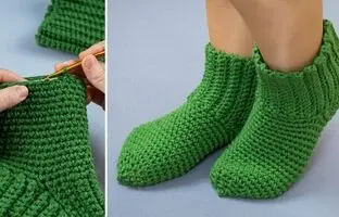 (ویدئو) آموزش بافت یک جوراب روفرشی زمستانی به روشی ساده