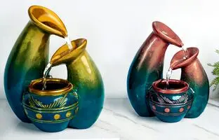 (ویدئو) طریقه ساخت یک آبنمای دکوری زیبا به شکل کوزه با سیمان