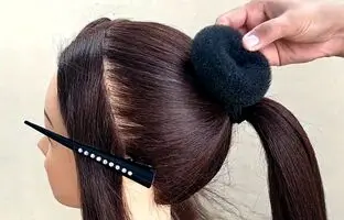 (ویدئو) یک ایده راحت برای شینیون موهای مشکی