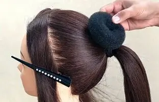 (ویدئو) یک ایده راحت برای شینیون موهای مشکی