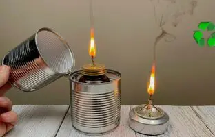 (ویدئو) با قوطی کنسر و قوطی نوشابه یه چراغ شمعی زیبا بساز
