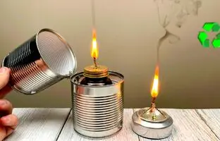 (ویدئو) با قوطی کنسر و قوطی نوشابه یه چراغ شمعی زیبا بساز