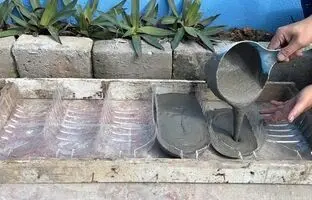 (ویدئو) نحوه ساخت یک گلدان زیبا و ارزان با بطری پلاستیکی و سیمان