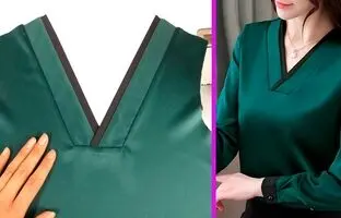 (ویدئو) آموزش خیاطی: آموزش یک مدل یقه شیک برای شومیز