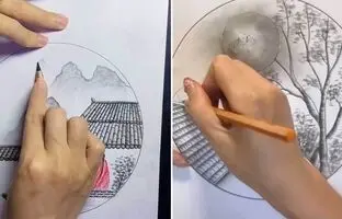 (ویدئو) آموزش حرفه ای نقاشی با مداد سیاه