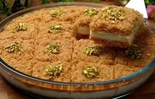 (ویدئو) طرز تهیه یک دسر عربی متفاوت و خوشمزه برای ماه رمضان