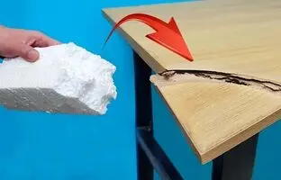 (ویدئو) روشی خلاقانه و ساده برای تعمیر شکستگی میز چوبی