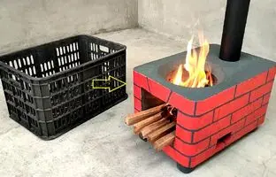 (ویدئو) با کمک یه سبد پلاستیکی میوه تو بالکن خونه یه اجاق هیزمی حرفه ای بساز