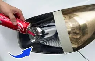 (ویدئو) با این روش آسان به راحتی چراغ زرد و مات شده جلو خودرو را شفاف کنید