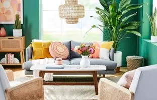 چیدمان بهاری اتاق نشیمن با 7 ایده خلاقانه و جذاب