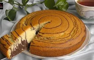 (ویدئو) طرز تهیه کیک ماربل با وانیل و شکلات