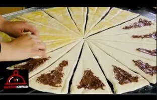 (ویدئو) طرز تهیه کروسان با مغز شکلات نوتلا، ساده و سریع