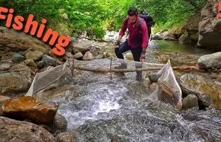 (ویدئو) یک روش باورنکردی و ساده برای صید ماهی در رودخانه های کوچک