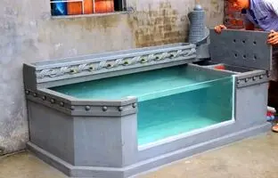 (ویدئو) نحوه ساخت آکواریوم زیبا با سیمان و آجر در حیاط منزل