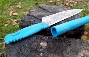 (ویدئو) نحوه درست کردن یک دسته چاقوی زیبا با لوله PVC آب