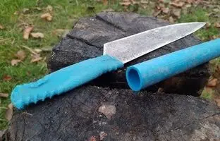(ویدئو) نحوه درست کردن یک دسته چاقوی زیبا با لوله PVC آب