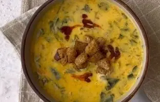 شوربای اسفناج ترک رو در کمتر از نیم ساعت آماده کن!