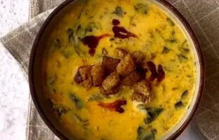 شوربای اسفناج ترک رو در کمتر از نیم ساعت آماده کن!