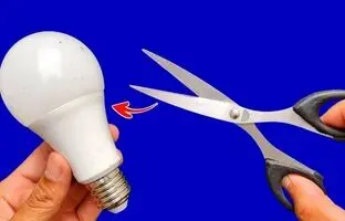 (ویدئو) نحوه درست کردن لامپ ال ای دی(LED) با قیچی به روش برقکار کانادایی
