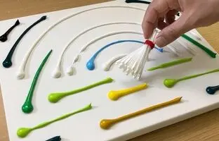 (ویدئو) آموزش نقاشی: با چنگال یکبار مصرف و گوش پاکن یه جنگل بهاری بکش