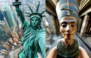 وقتی مجسمه های مشهور جهان سلفی میگیرند
