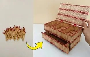 (ویدئو) آموزش ساخت جعبه جواهرات با چوب کبریت