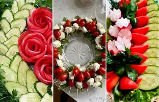 از این ایده های راحت و متفاوت برای تزئین سالادت در مهمونی استفاده کن!