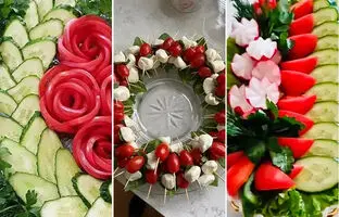 از این ایده های راحت و متفاوت برای تزئین سالادت در مهمونی استفاده کن!