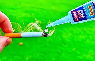 (ویدئو) ایده های جالب برای تعمیر وسایل پلاستیکی با چسب و خاکستر سیگار!