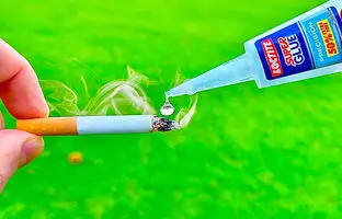(ویدئو) ایده های جالب برای تعمیر وسایل پلاستیکی با چسب و خاکستر سیگار!