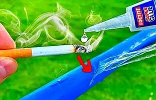 (ویدئو) ایده های جالب برای تعمیر وسایل پلاستیکی با چسب و خاکستر سیگار