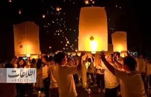 تصاویر جالب جشن شبانه بودایی‌ها را ببینید!