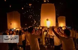 تصاویر جالب جشن شبانه بودایی‌ها را ببینید!