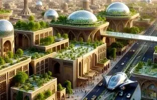 تصویرسازی جالب هوش مصنوعی از شهر «یزد» در سال 3024