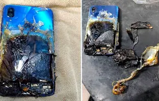 (ویدئو) انفجار ناگهانی باتری موبایل شیائومی در شهریار!