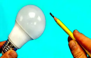 (ویدئو) نحوه تعمیر لامپ های LED با مداد معمولی به روش برقکار آمریکایی