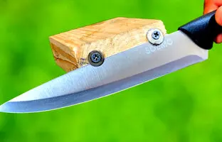 (ویدئو) روشی جالب برای تیز کردن چاقو به اندازه تیغ!
