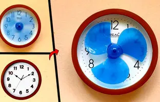 (ویدئو) پنکه بسازید با دور ریختنی ها! ایده ای جالب برای استفاده از ساعت های قدیمی