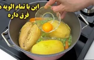 (ویدئو) فرآیند تهیه سالاد الویه به روشی متفاوت و جدید