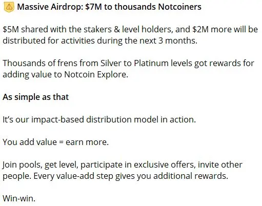 ایردراپ 2 میلیون دلاری نات کوین شروع شد! شانس خود را برای برنده شدن جوایز نقدی از دست ندهید!