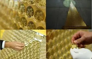 رونمایی از درخت کریسمس ساخته شده از ۶۳ کیلو طلای خالص + ویدئو