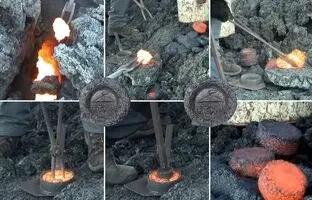 سوغاتی عجیب از گدازه‌های داغ آتشفشان! + ویدئو