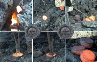 سوغاتی عجیب از گدازه‌های داغ آتشفشان! + ویدئو
