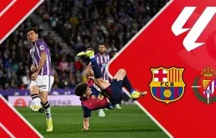 خلاصه بازی وایادولید 1 - بارسلونا 2 + ویدئو